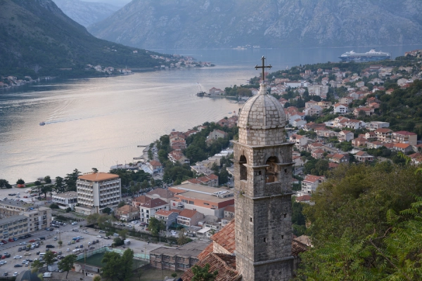 View from San Giovanni Fortress above Kotor and Bay of Kotor