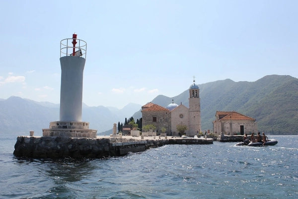 View of Our Lady of the Rocks island – a must-see spot in Perast